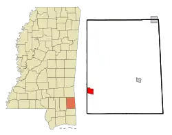 Location of McLain, Mississippi