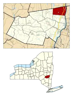 Location in Greene County and the state of New York