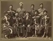 Group of Circassian men with Ottoman Official.