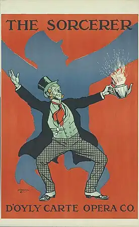 H. M. Brock's 1919 poster for The Sorcerer