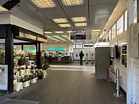 Inside the access building