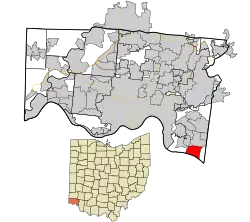 Location in Hamilton County and the state of Ohio.