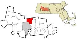 Location in Hampshire County in Massachusetts