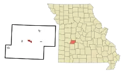 Location of Hermitage, Missouri