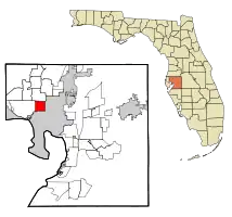 Location in Hillsborough County and the state of Florida