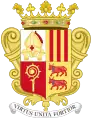 Coat of arms of the French Co-Prince of Andorra (historical), c. 1870–1959