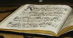 A page from the Lutheran hymnal