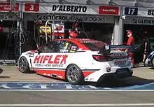 The Holden VF Commodore of Tony D'Alberto Racing at the 2013 Clipsal 500 Adelaide