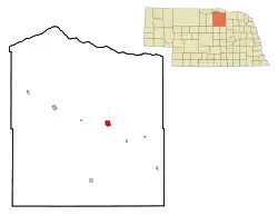 Location of O'Neill, Nebraska
