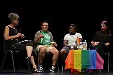 Mina Tolu at the Human Rights Conference at Stockholm Pride 2018