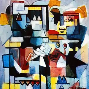 Kodra, The date, 1987 oil on canvas, 80x100&nbsp;cm