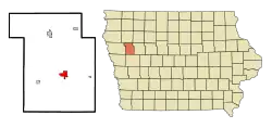 Location of Ida Grove, Iowa