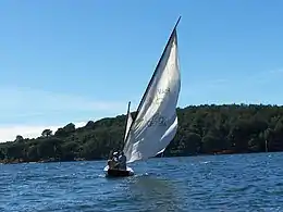 Sailboating near the island