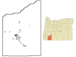 Location in Oregon