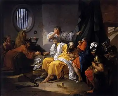 The Death of Socrates by Jacques-Philip-Joseph de Saint-Quentin