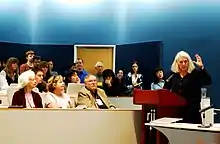 Jacqui Banaszynski, speaking at the Missouri School of Journalism in 2008