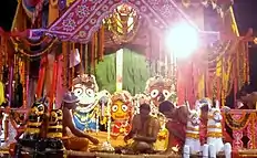 Jagannath, Balabhadra and Subhadra in the Chariot