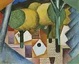 Jean Metzinger, 1912, Paysage (Landscape), oil on canvas, 59.2 x 73 cm, published in Der Sturm, 5 January 1921, Art Institute of Chicago