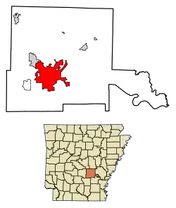 Location in Jefferson County and Arkansas