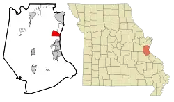 Location of Barnhart, Missouri
