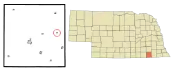 Location of Harbine, Nebraska