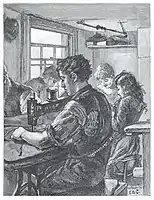 Jewish tailor's workshop 1891
