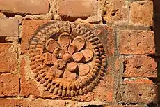 Terracotta decoration on Jora Deul wall