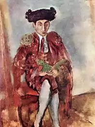 Alfred Flechtheim dressed as a toreador by Jules Pascin, 1927