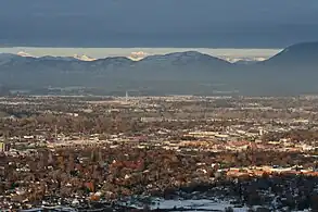 Kalispell looking northeast toward Glacier National Park from Lone Pine State Park