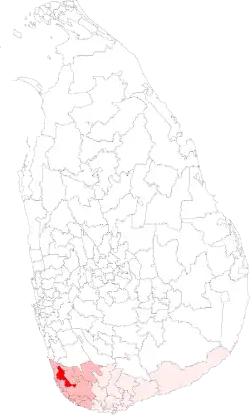 Location of Karandeniya