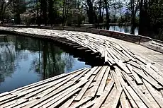 Steg ("step") at the Zellweger Weiher Uster, Uster, Switzerland