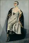 Mme Jasmy Alvin, before 1920,  oil on canvas, 195&nbsp;cm ×&nbsp;131.5&nbsp;cm (76.8&nbsp;in ×&nbsp;51.8&nbsp;in), Musée national d'art moderne