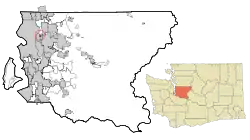 Location of Hunts Point, Washington