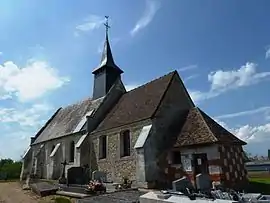 The church in La Cambe, in Thibouville
