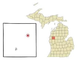 Location of Luther, Michigan