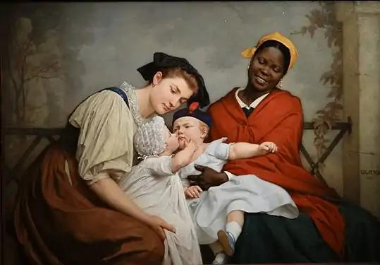 Le baiser enfantin (1865) by Jacques-Eugène Feyen