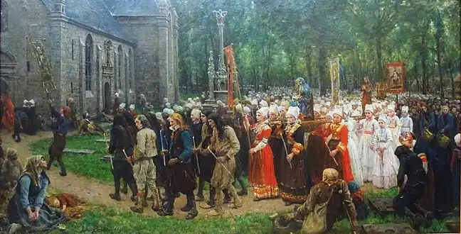 Jules Breton's Le Pardon de Kergoat. Held by the Quimper Musée des beaux-arts