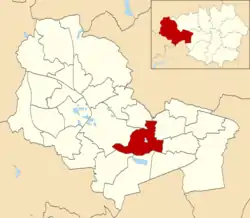 Leigh West ward within Wigan Metropolitan Borough Council