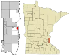 Location of the city of Bayportwithin Washington County, Minnesota