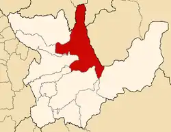 Location of Leoncio Prado in the Huánuco Region