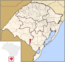 Location of Hulha Negra in Rio Grande do Sul