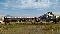 Aftermath of the 2024 Cicalengka train crash.
