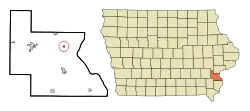 Location of Grandview, Iowa
