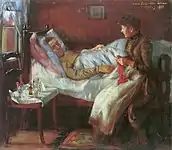 The Artist's Father in his Sickbed (1888), oil on canvas, 61 × 70 cm., Städelsches Kunstinstitut und Städtische Galerie, Frankfurt
