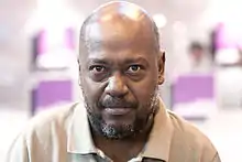 Lyonel Trouillot at a live broadcast from the Paris Book Fair, March 2010.