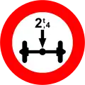 18g)&nbsp;— No vehicles weighing more than 2.4 tonnes per axle