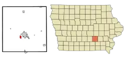 Location of Beacon, Iowa