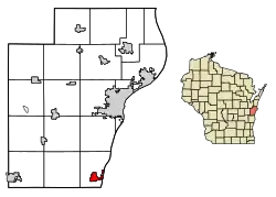 Location of Cleveland in Manitowoc County, Wisconsin.