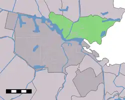 Amsterdam-Noord (green) as part of Amsterdam