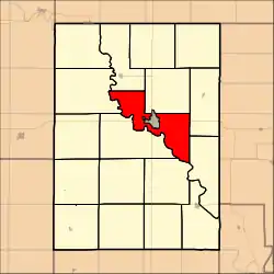 Location in Clay County